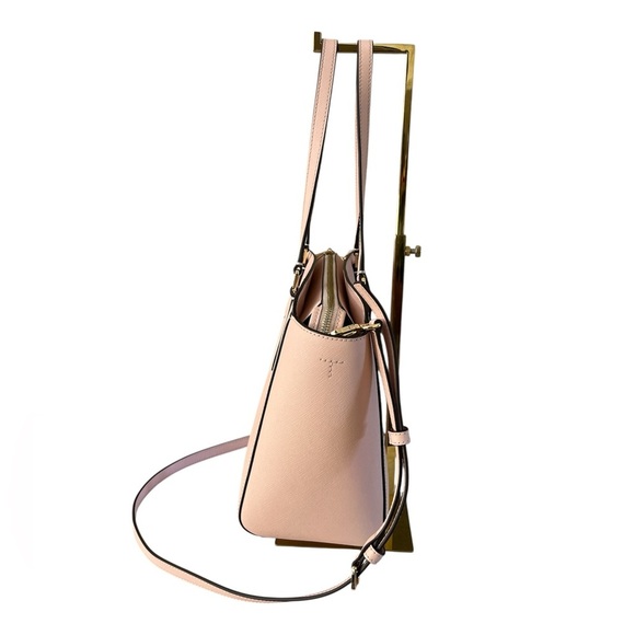 Tory Burch Emerson Pink Quartz Saffiano Leather Tote Bag Gold Hardware - Picture 3 of 17